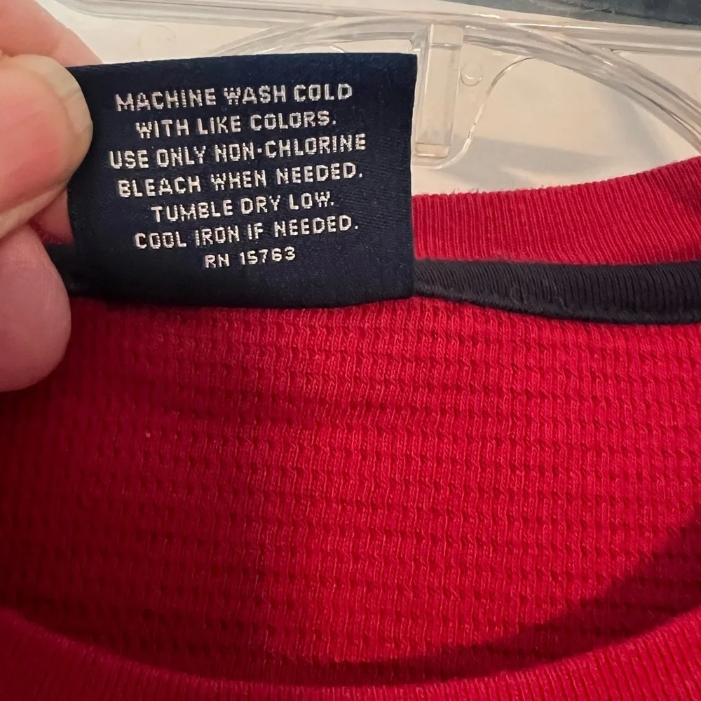 Polo Ralph Lauren Men's Red Thermal Waffle Knit Sleep Shirt EUC L #1674